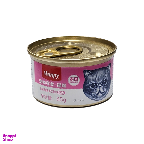 کنسرو غذای گربه ونپی مدل ماهی تن و میگو وزن 85 گرم
