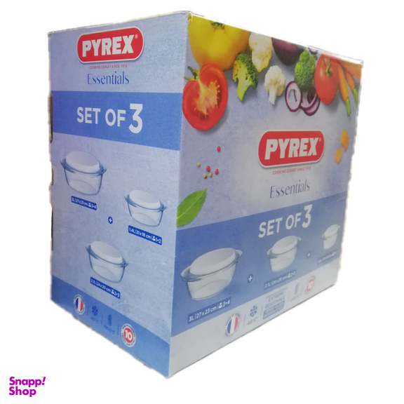 ظرف پخت پیرکس مدل px300 مجموعه 3 عددی