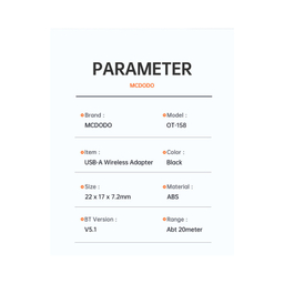 دانگل بلوتوث مک دودو مدل OT-1580 V5.1
