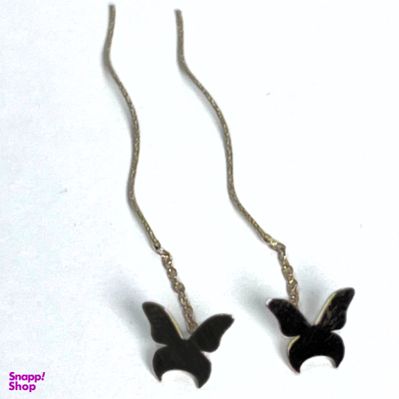 گوشواره طلا 18 عیار زنانه مدل پروانه کد 01