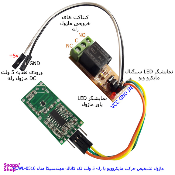 کیت تشخیص حرکت مایکروویوی مهندسیکا مدل RCWL-0516