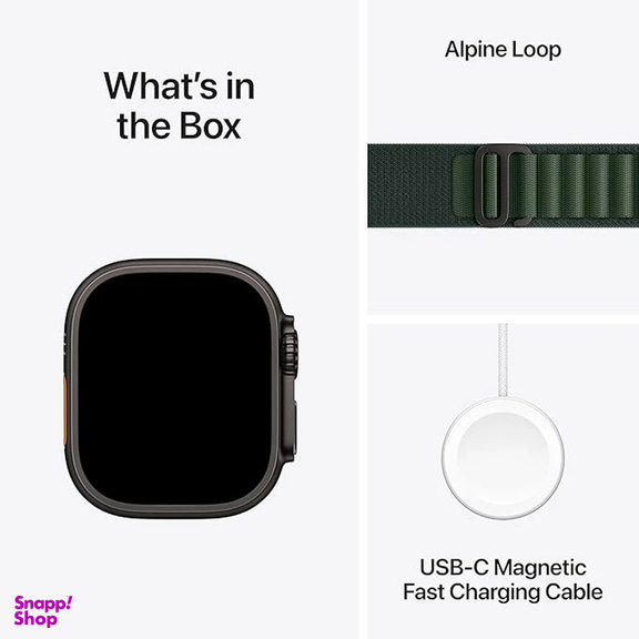 ساعت هوشمند اپل مدل Ultra 2 Black Titanium Case Alpine Loop 49mm