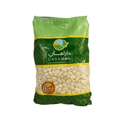 لوبیا سفید ارگانیک دارامان وزن 900 گرم
