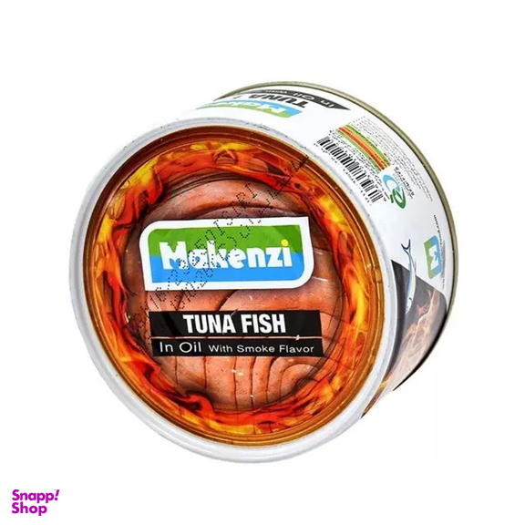 کنسرو تن ماهی در روغن گیاهی با طعم دود مکنزی وزن 180 گرم