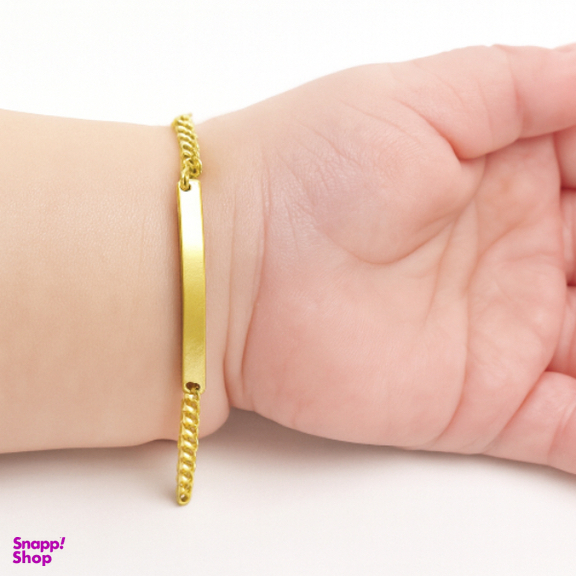 دستبند طلا 18 عیار دخترانه طرح کارتیه زنجیری