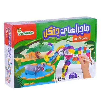 بازی آموزشی فرفره های رنگی مدل رنگ آمیزی ماجراهای جنگل کد 1060010060