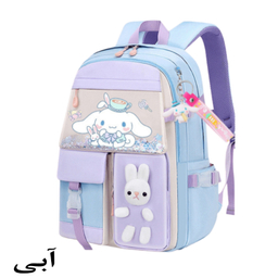 کوله پشتی مدرسه دخترانه مدل فانتزی آکواریومی خرگوشی طرح کرومی کد 6598
