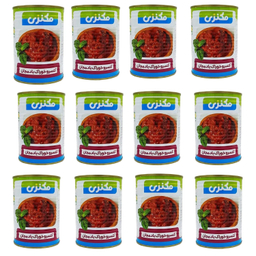 کنسرو خوراک بادمجان مکنزی وزن 380 گرم بسته 12 عددی