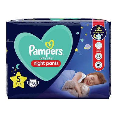 پوشک شب کودک پمپرز مدل Dry Night سایز 5 بسته 35 عددی