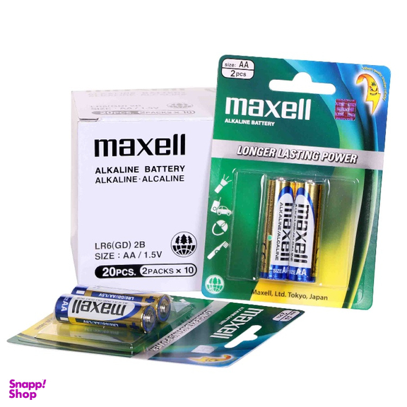 باتری قلمی مکسل مدل آلکالاین کد LR6GD2B بسته 20 عددی