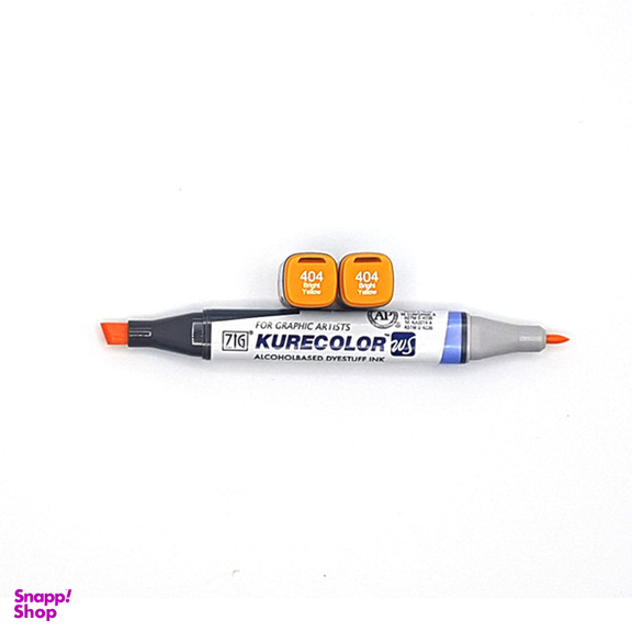 ماژیک کیوکالر دو سر زیگ مدل Bright Yellow 404-140