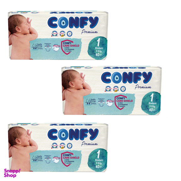 پوشک بچه کانفی مدل Pa7512 سایز 1 بسته 3 عددی