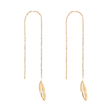 گوشواره طلا 18 عیار زنانه میلی گالری مدل بخیه ای کد MT1264