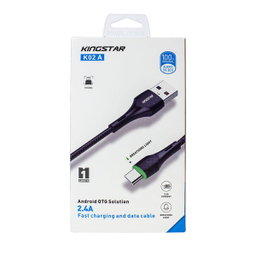 کابل تبدیل USB به microUSB کینگ استار مدل K02A طول 1.1 متر