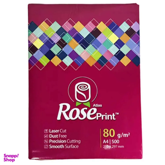 کاغذ A4 رز پرینت کد 1 بسته 500 عددی