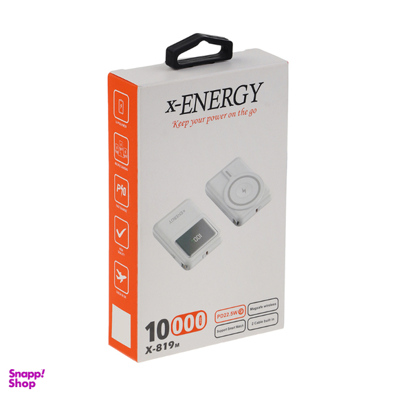پاوربانک مغناطیسی ایکس-انرژی مدل X-819M 22.5W ظرفیت 10000 میلی آمپر ساعت