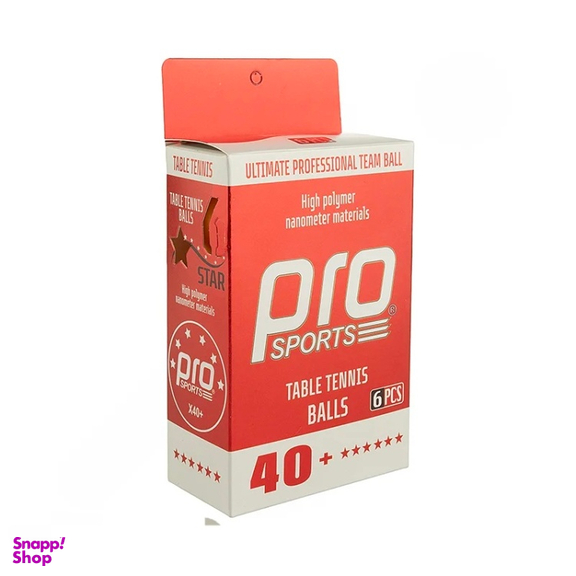 توپ پینگ پنگ پرو اسپرتز مدل 6 ستاره PS-006 بسته 6 عددی