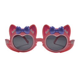 عینک آفتابی دخترانه مدل عروسکی گربه ای رنگ صورتی