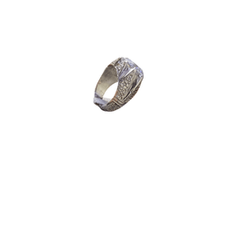 انگشتر نقره 925 عیار مردانه طرح سنگ سفید مونزانایت کد HOSS09