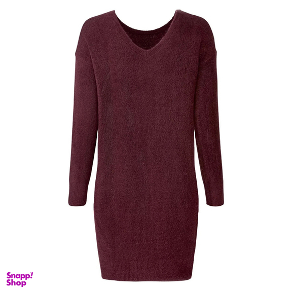 پیراهن زنانه اسمارا کد ESMD01 رنگ زرشکی