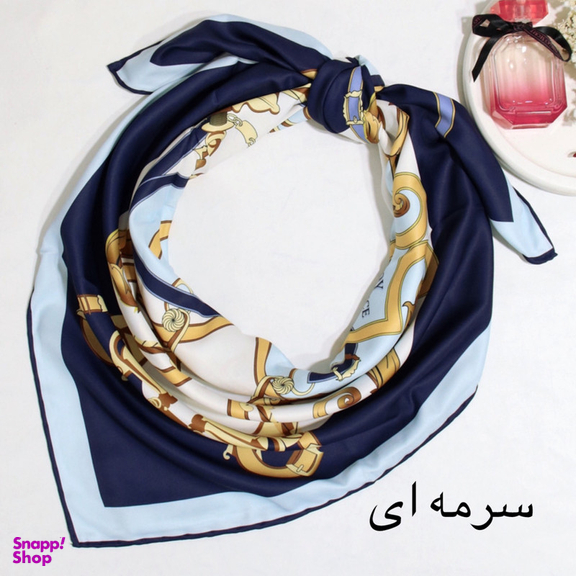 روسری زنانه آنالیا مدل ابریشم دور دست دوز کد 6057