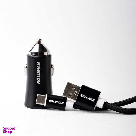 شارژر فندکی کلومن مدل KC-C03 به همراه کابل USB-C