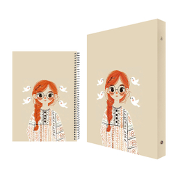 بسته لوازم تحریر پدیده نقش طرح گیسو کمند مجموعه 2 عددی