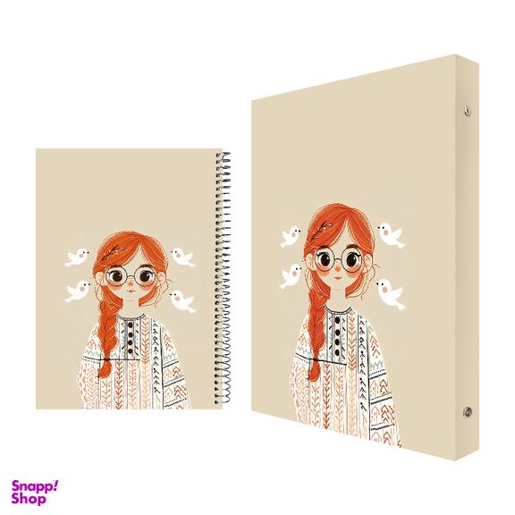 بسته لوازم تحریر پدیده نقش طرح گیسو کمند مجموعه 2 عددی