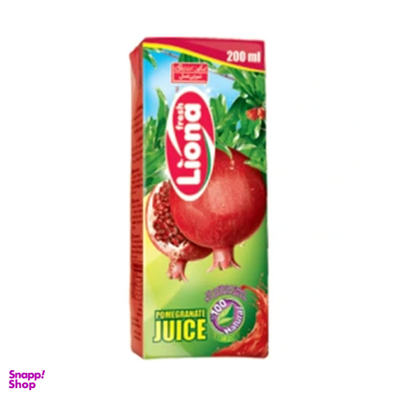 آبمیوه پاکتی لیونا با طعم انار حجم 200 میلی لیتر