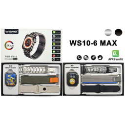 ساعت هوشمند سری 10 مدل WISME WS10-6 MAX سایز 45 میلی‌ متر