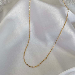 زنجیر طلا 18 عیار زنانه لوتوس مدل پولکی کد 1010