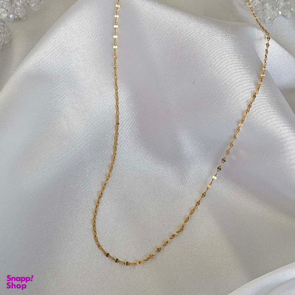 زنجیر طلا 18 عیار زنانه لوتوس مدل پولکی کد 1010