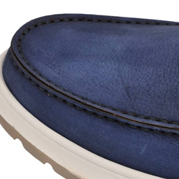 کفش طبی مردانه چرم ریباری مدل P1 رنگ آبی