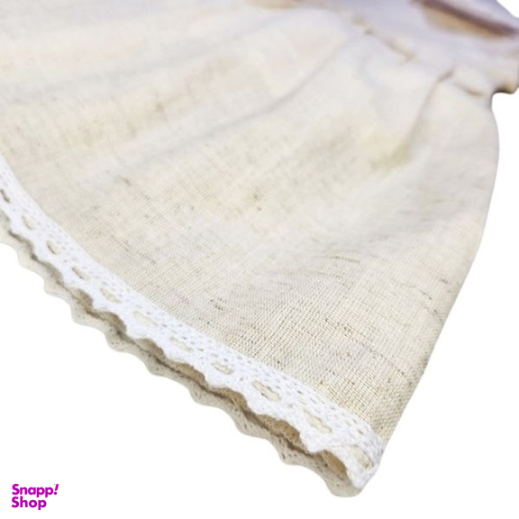 پیراهن مجلسی نوزادی کد 10048 رنگ کرم