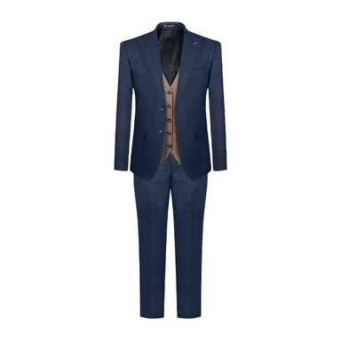 کت شلوار کمبین کج راه رنگ سرمه ای روشن مدل ژیله دورو کد 1444