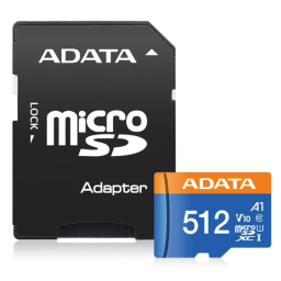کارت حافظه‌ MicroSDXC ای دیتا مدل Premier کلاس 10 استاندارد UHS-I U1 سرعت 85 MBps ظرفیت 512 گیگابایت به همراه آداپتور