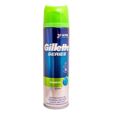 ژل اصلاح ژیلت مدل 3X Sensitive حجم 200 میلی لیتر