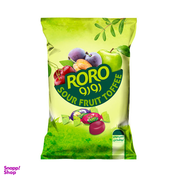 تافی کره ای میوه ای رورو شیرین عسل وزن 800 گرم