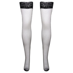 جوراب ساق بلند زنانه ماییلدا مدل زنبوری فیشنت کد 4922-4315 رنگ مشکی