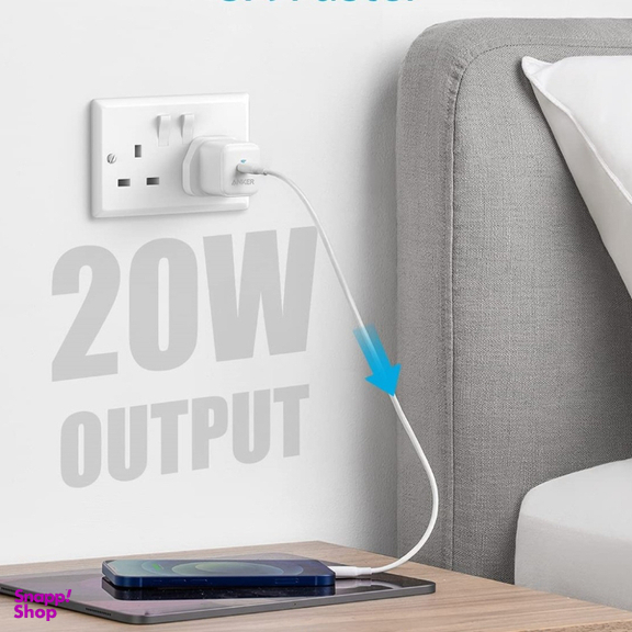 شارژر دیواری انکر مدل PowerPort3 20W Cube A2149