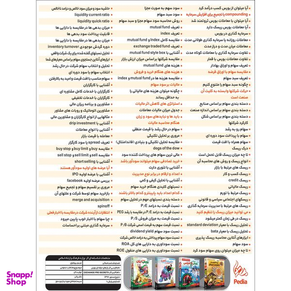 نرم افزار آموزش تکنیکال بورس نشر پدیده به همراه نرم افزار آموزش رازهای حرفه ای سرمایه گذاری در بورس و معامله گری سهام نشر پدیا سافت