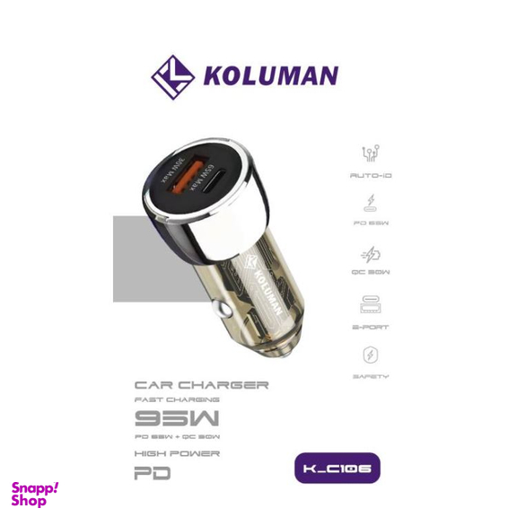 شارژر فندکی موبایل کلومن مدل K-C106 95W