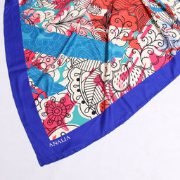 روسری زنانه آنالیا مدل ابریشم مزونی کد 9071