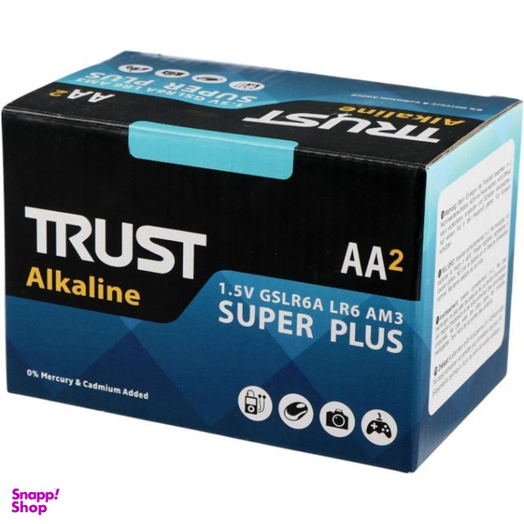باتری نیم قلمی تراست مدل Alkaline Super Plus LR03 1.5V AAA بسته 2 عددی