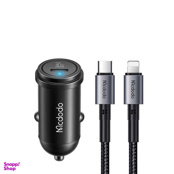 شارژر فندکی موبایل مک دودو مدل CC7492 به همراه کابل Lightning به Type-C