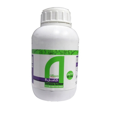 کود کامل جنوبگان مدل NPK به همراه عصاره جلبک و آمینو اسید حجم نیم لیتر