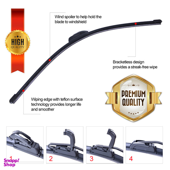 تیغه برف پاک‌کن رویال اسپرت مدل FLAT PRO مناسب برای جیلی EC7 بسته 2 عددی