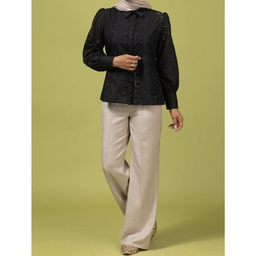 شومیز زنانه برنس مدل آرمینا رنگ مشکی