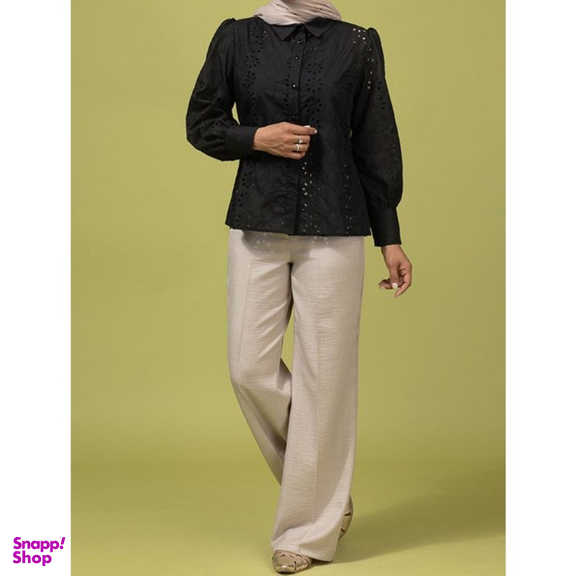 شومیز زنانه برنس مدل آرمینا رنگ مشکی