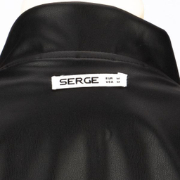 کت چرم زنانه سرژه مدل 232129 رنگ مشکی